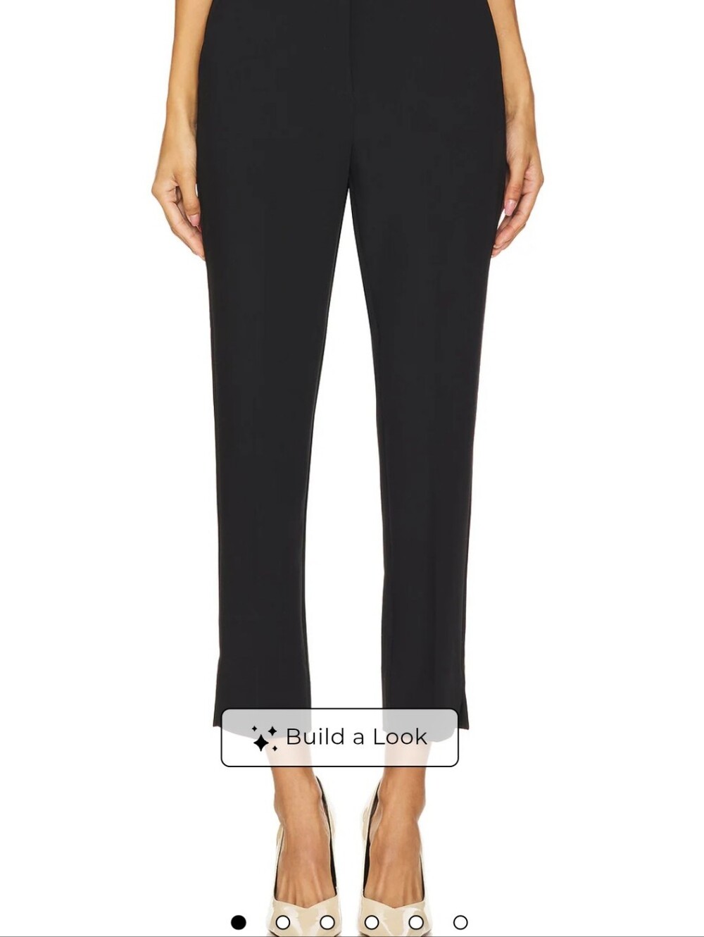 Revolve Favorite Daughter Black Cropped Straight-Leg Pants
